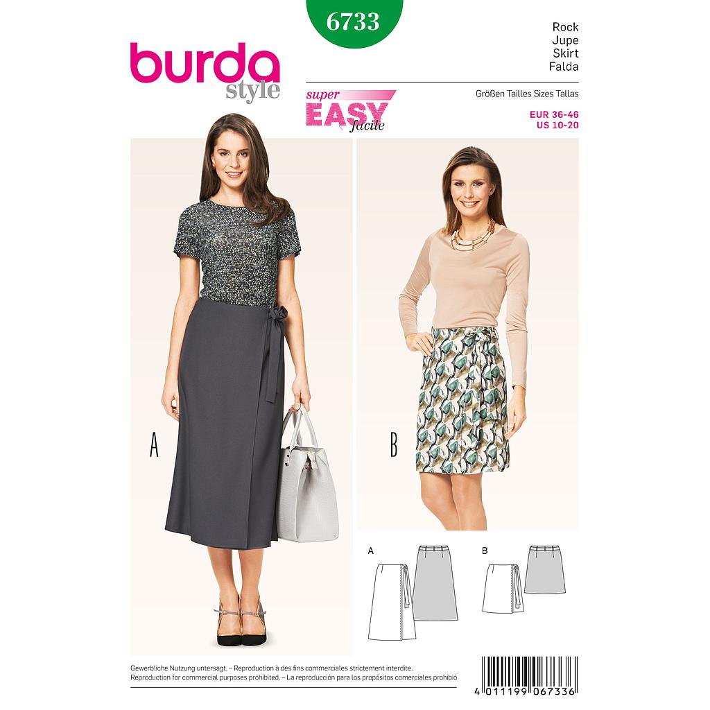 [B6733] Patron Burda 6733 Jupe