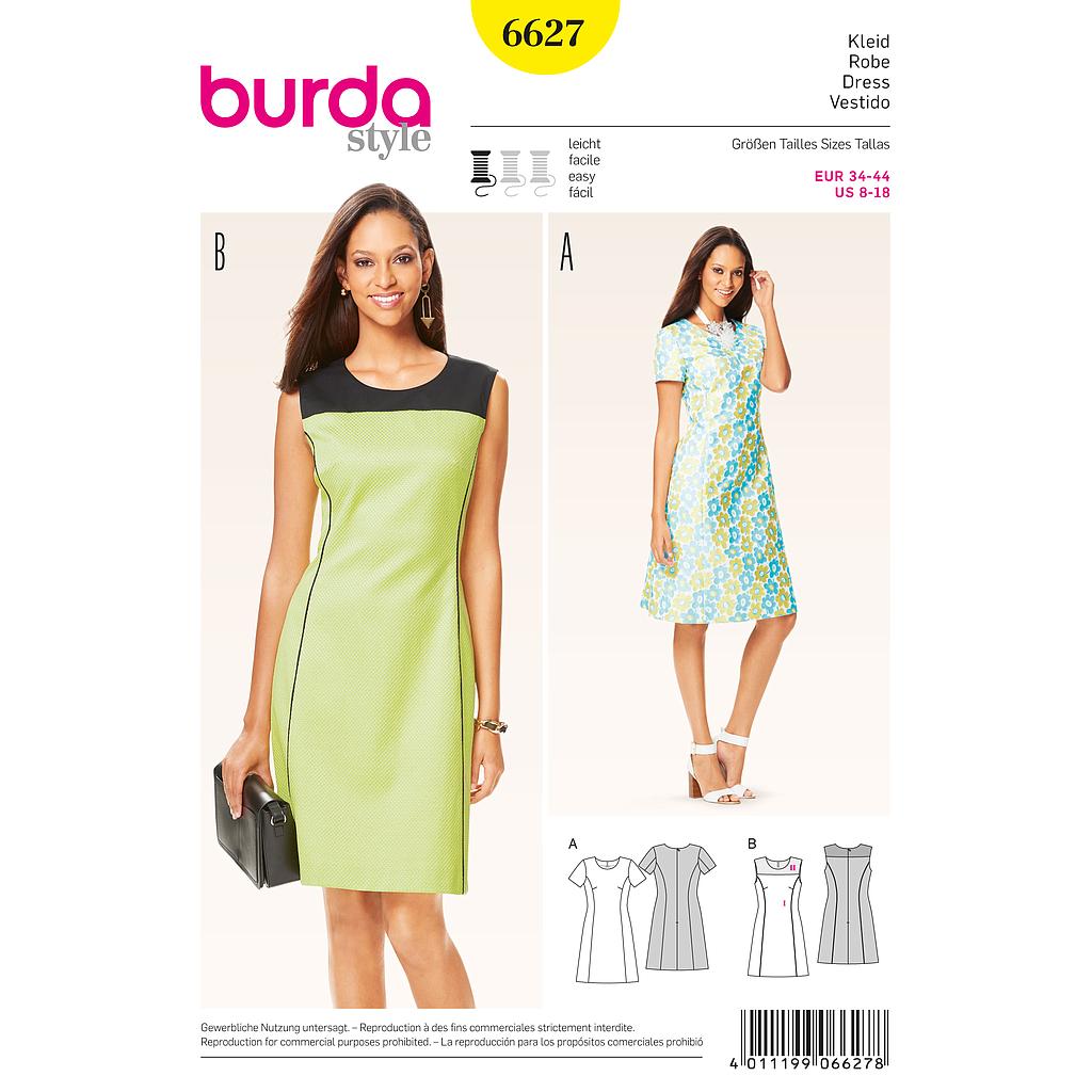 [B6627] Patron Burda 6627 Robe