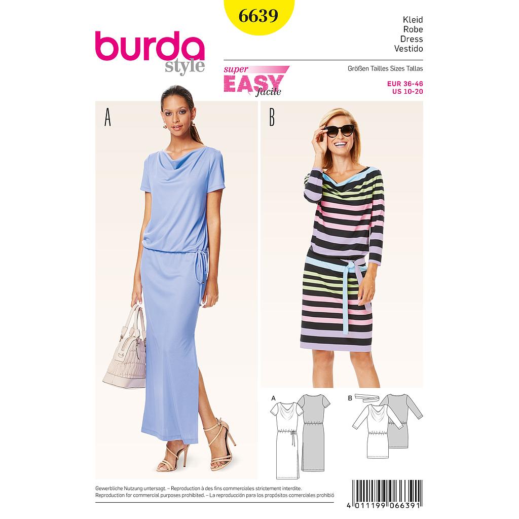 [B6639] Patron Burda 6639 Robe