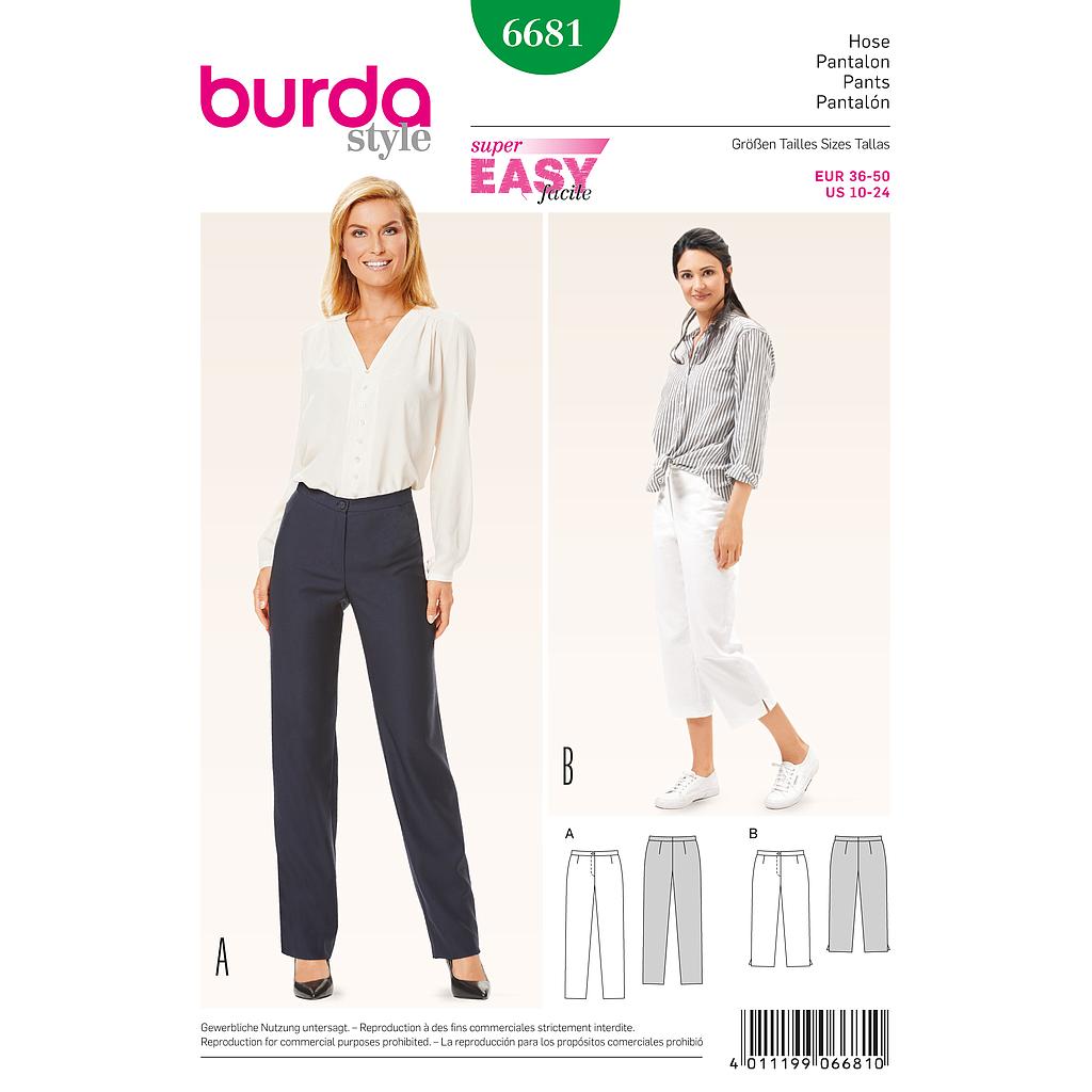 Patron Burda 6681 Pantalon