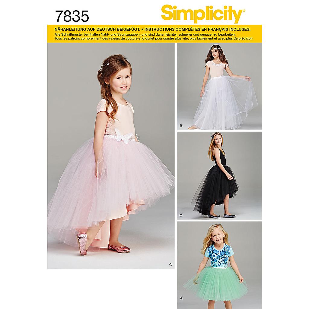 Patron Simplicity 7835 Robe fillette 