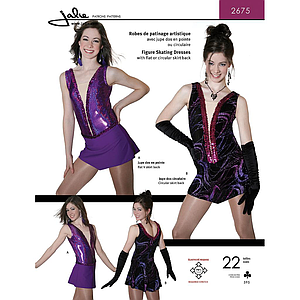 Patron Jalie 2675 Robe de patinage artistique (décollecté en V)