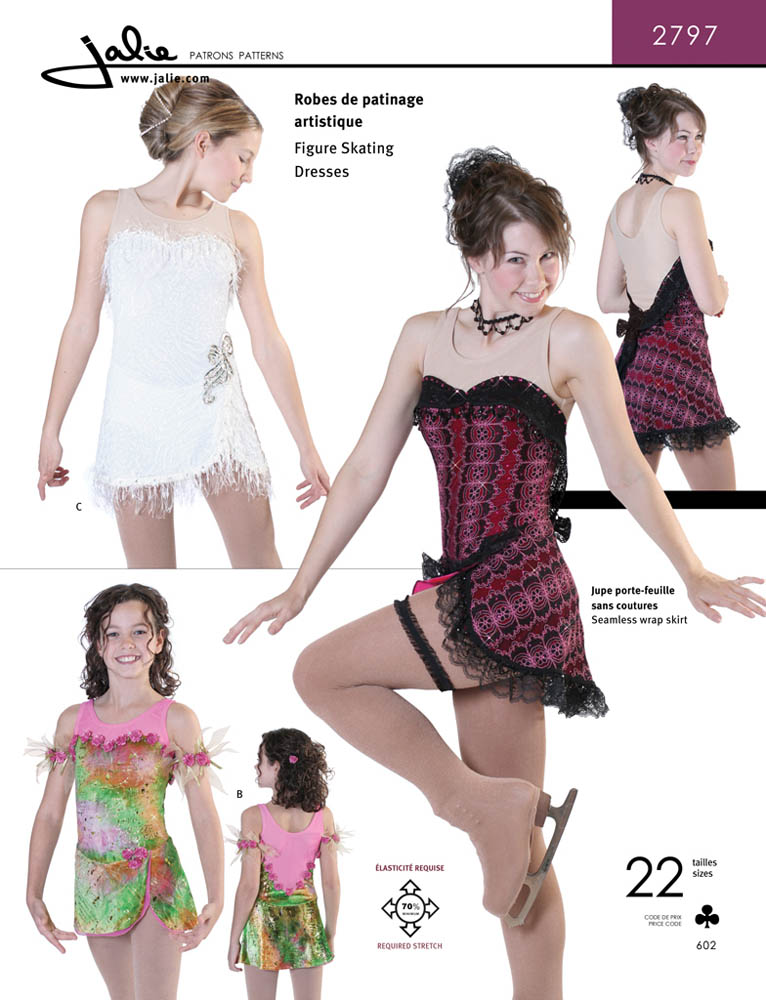 Patron Jalie 2797 Robe de patinage artistique (illusion &quot;strapless&quot;)