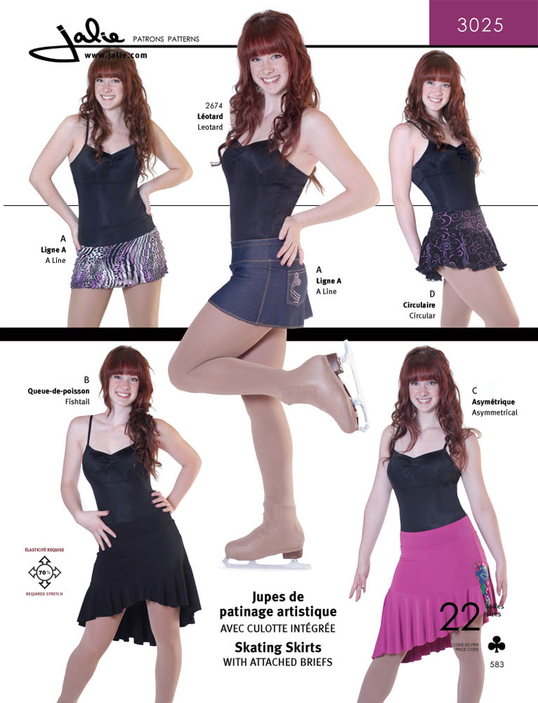 [JAL-3025] Patron Jalie 3025 Jupes de patinage et de danse