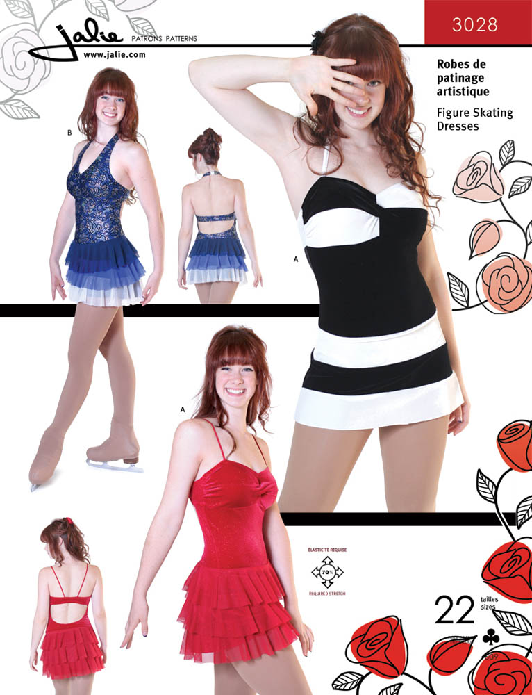 Patron Jalie 3028 Robes de patinage twist et licou