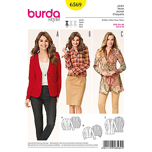 Patron Burda 6569 Veste