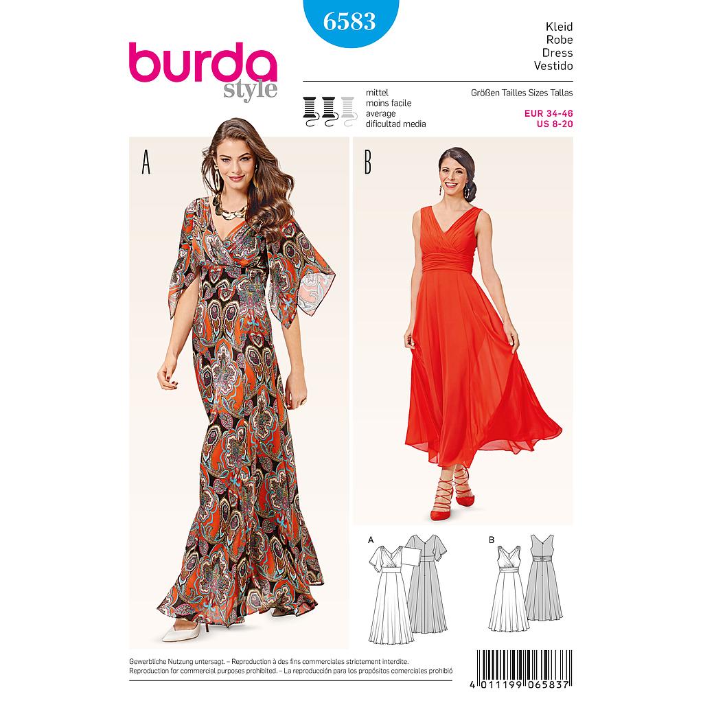 [B6583] Patron Burda 6583 Robe
