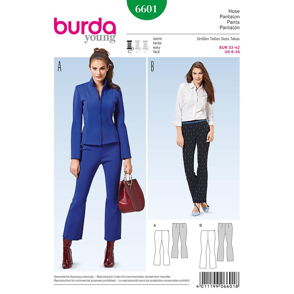 Patron Burda 6601 Pantalon#