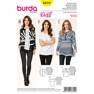 Patrón Burda 6610 Chaqueta y camiseta