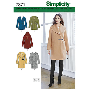 Patrón Simplicity 7871.H5 Abrigo Mujer