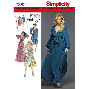 Patron Simplicity 8013 Robe vintage '70 