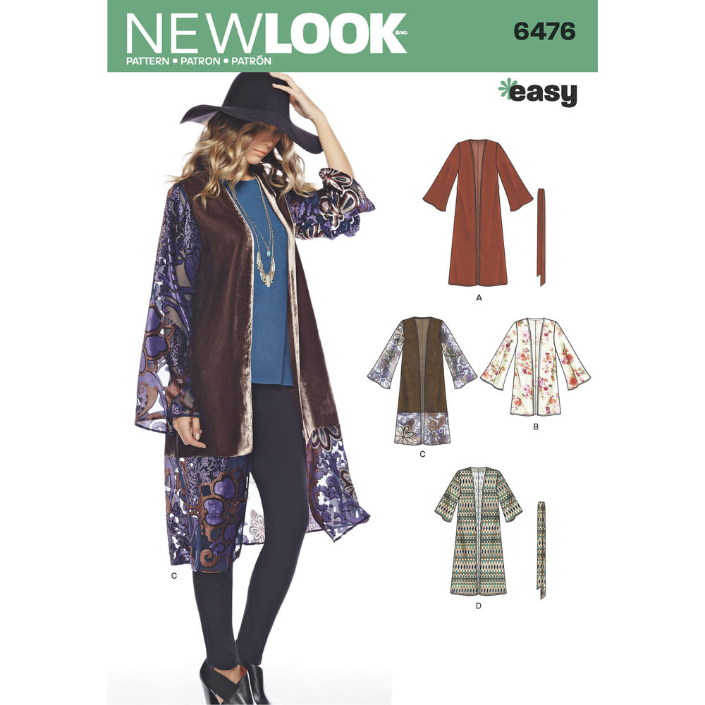 [NL6476] Patron New Look 6476 Kimono