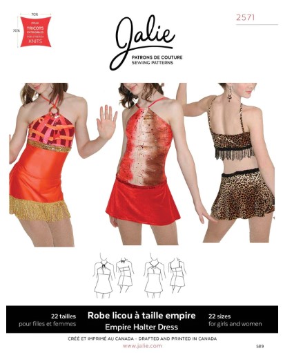 Patron Jalie 2571 Robe de patinage à licou#