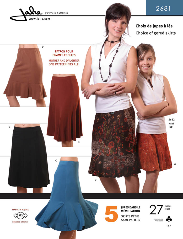 [JAL-2681#] Patron Jalie 2681 Jupes à lés#