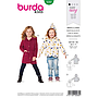 Patron Burda 9289 Manteau veste capuche - de 4 à 11 ans