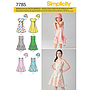 Patron Simplicity 1456 (7785) - Robe fille avec choix de corsages et chapeau 