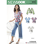 Patron New Look 6560  Blusa cruzada para mujer