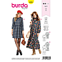 Patron Burda 6265 Robe col Claudine pour femmes de 36 à 46