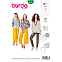 Patron Burda 6233 Blouse t-shirt femme manches 3/4  - du 36 au 46#