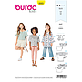 Patron Burda 9303 Tops, Tunique & T-shirts fille à manches intégrées volantées - de 6 à 11 ans#
