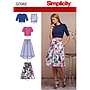 Patron Simplicity 8609 Jupe et haut femme#