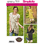 Patron Simplicity 8763 Robe tablier et pantalon ample pour femmes de 34 à 50#