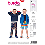 Patron Burda 9292 Pantalon short ceinture extensible - de 4 à 11 ans