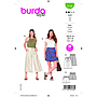 Patron Burda 6138- Jupe-culotte ou short avec plis et poches sur l'avant du 36 au 46
