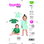 Patron Burda 9277- Tee-shirt raglan mixte ou Robe bébé du 56 au 98 cm