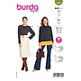 Patron Burda 6090- Veste sweat-shirt avec fermeture à glissière du 36 au 46