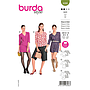 Patron Burda 6086 - Blouse, robe – silhouette enjouée à encolure V du 36 au 46#