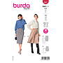 Patron Burda 6061- Jupe avec des découpe de jupe arrondies sur les côtés du 36 au 46#