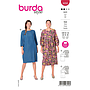 Patron Burda 6058- Robe – tombé fluide – manches 3/4 du 46 au 56