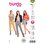 Patron Burda 6054- Pantalons de jogging Femme en trois longueurs avec bandes latérales du 36 au 50