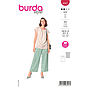 Patron Burda 6047- T-shirt Femme sans manches avec des plis à l'encolure du 36 au 46