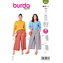 Patron Burda 6035 - Pantalon et Jupe- culotte avec pan de surjupe du 46 au 56 (FR)