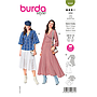 Patron Burda 6040 - Robe et Blouse encolure V et manches froncées du 36 au 46 (FR)