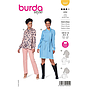 Patron Burda 5947 - Robe & blouse avec long col châle du 36 au 46 (FR)