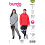 Patron Burda 5988 - Sweaters de diverses longueurs avec bordure d'encolure ou col roulé di 46 au 56 (FR)