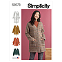 Patron Simplicity 9373 - Cardigans en tricot pour femme du 32 au 54 FR