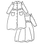 Patron Frégoli 133 - Robe de chambre fille 4 à 10 ans