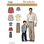 Patrón N°7160.a Simplicity : Pantalones y Camisas Hombre y Niño