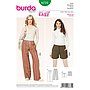Patron Burda 6735 : Pantalon et short Femme avec coulisse et cordon du 36 au 48 (FR)