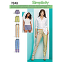 Patrón N°7848.R5 Simplicity : Pantalones 3 largos Mujer